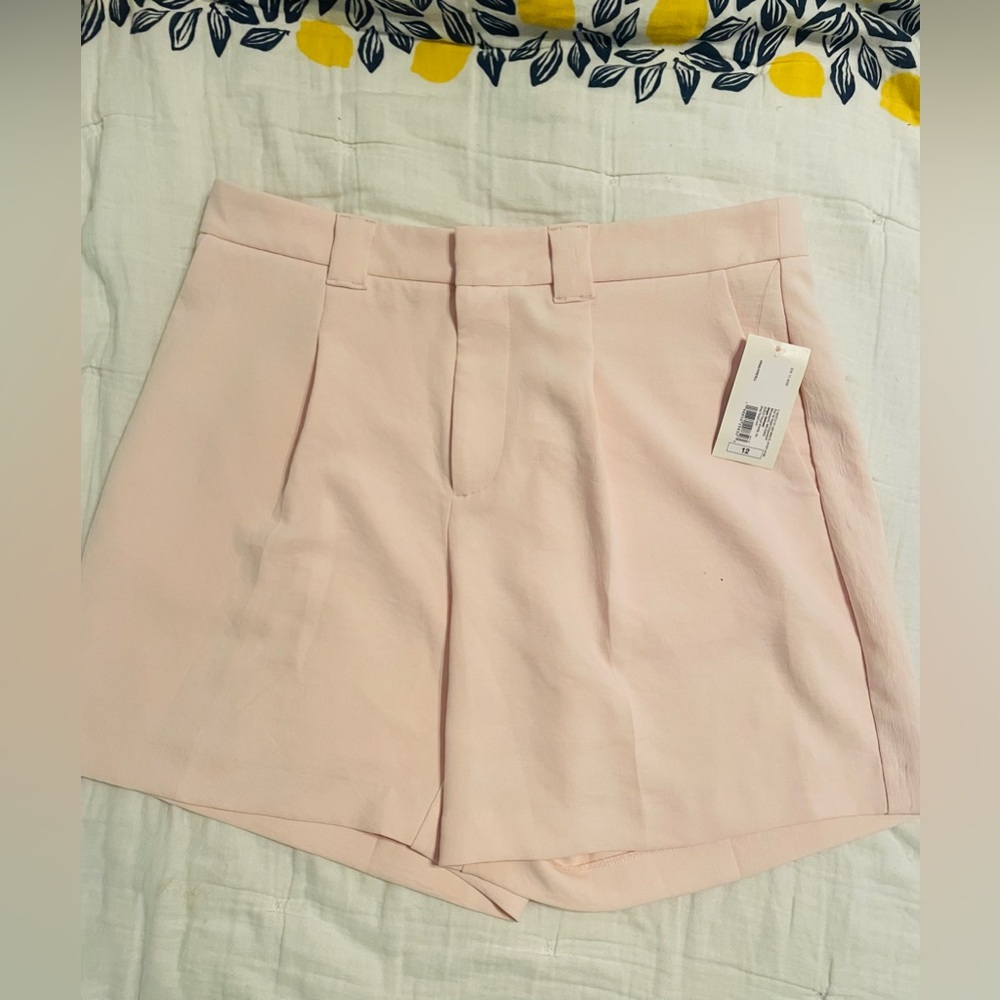a new day Pale Pink High-Rise Pleated Women's Shorts